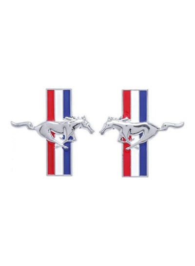 Buy 2-Piece Ford Mustang Car Emblem Sticker Set in UAE