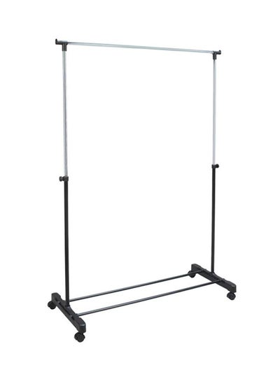 Buy Metal Garment Rack Black/Silver 130x45x160cm in Saudi Arabia