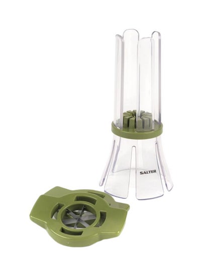 Buy Fruit And Vegetable Slicer With Blades Green/Clear 23.5cm in Saudi Arabia