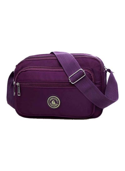 Buy Canvas Retro Style Crossbody Bag Purple in Saudi Arabia