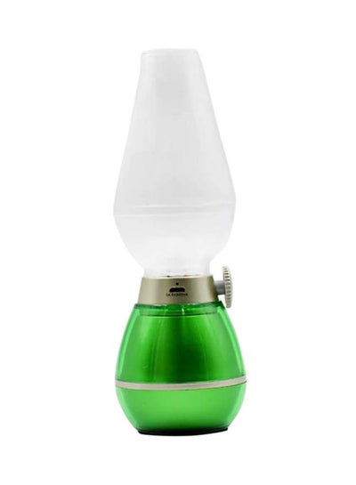 Buy Blow Control USB Rechargeable Retro LED Oil Lamp Green in UAE