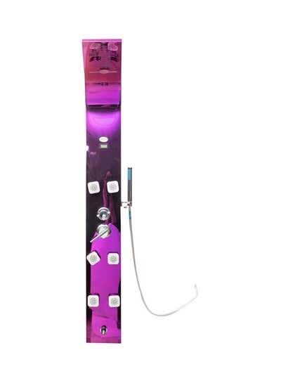 Buy Stainless Steel Head And Body Shower Unit Purple/Silver 170x20cm in Egypt