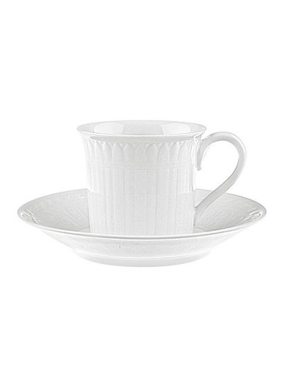 Buy 12-Piece Cellini Coffee Cup And Saucer Set White in UAE