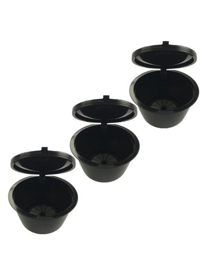 اشتري 3-Piece Coffee Machine Capsule Cup Set Black في الامارات