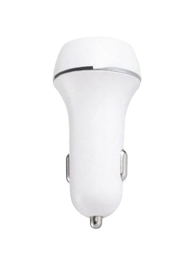 Buy Dual Port USB Car Mobile Charger White in Saudi Arabia