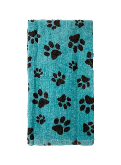 Buy Paw Printed Kitchen Towel Blue/Black 33x17centimeter in Saudi Arabia