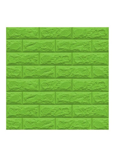 Buy Decorative 3D Foam Wallpaper Green 70x77centimeter in UAE