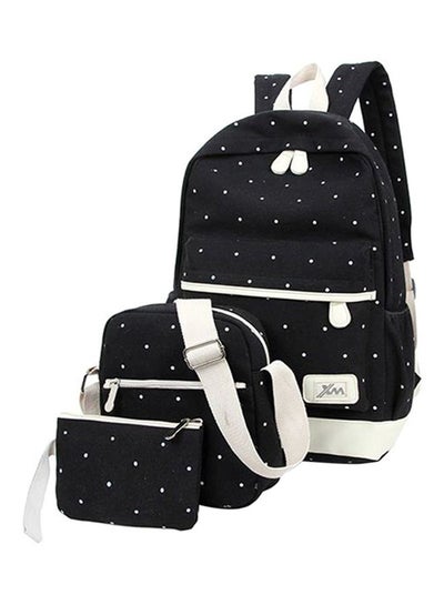 اشتري 3 Piece Backpack Set Black/White في السعودية