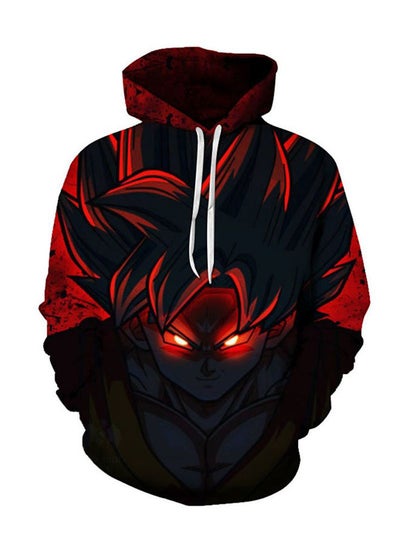 Buy Seven Dragonball Character Printing Long Sleeve Casual Hoodie Multicolour in Saudi Arabia