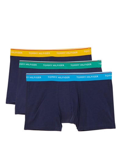 Buy Solid Pattern Boxer Brief, Pack Of 3 Navy in UAE