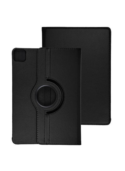 Buy 360 Degree Rotating PU Leather Flip Case Cover For Apple iPad Pro 12.9" 2020 Black in Saudi Arabia