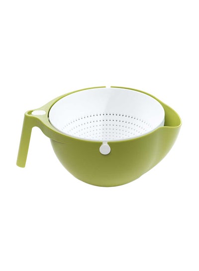 Buy Rolling Colander Green/White 25x19x11centimeter in Saudi Arabia