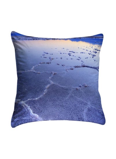 Buy Printed Pillow Cover polyester Blue/Yellow 40x40cm in Egypt