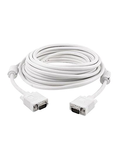 اشتري Male To Male VGA Cable 5متر أبيض في السعودية