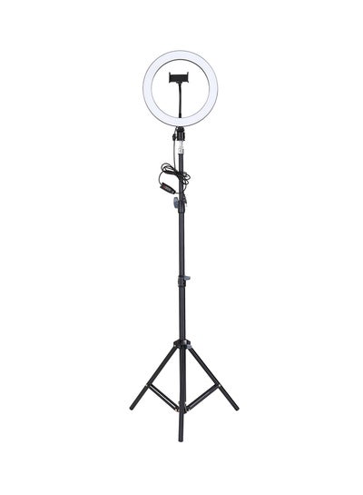 Buy Aluminum Alloy Photography LED Selfie Ring Light With Stand Tripod Black/White in Egypt