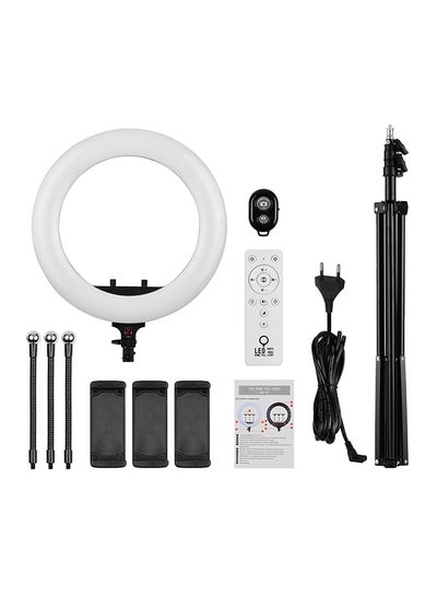 Buy LED Ring Photography Video Light Kit With 3-Phone Clamps White in Egypt