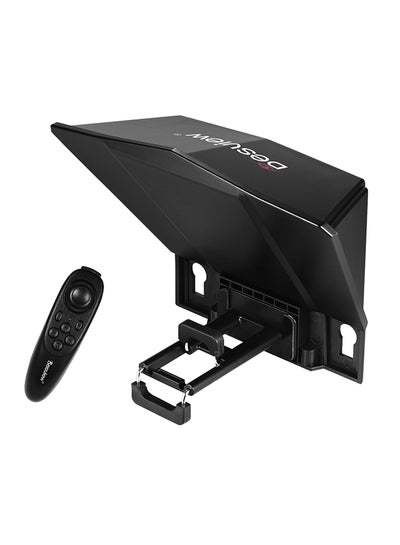 Buy Smartphone/Tablet/DSLR Camera Teleprompter Mount With Remote Control Black in UAE