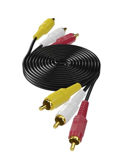 Buy 3RCA To 3RCA AV Cable Black/Red/White in Egypt