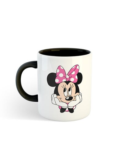 Buy Minnie Mouse Printed Mug White/Black in Saudi Arabia