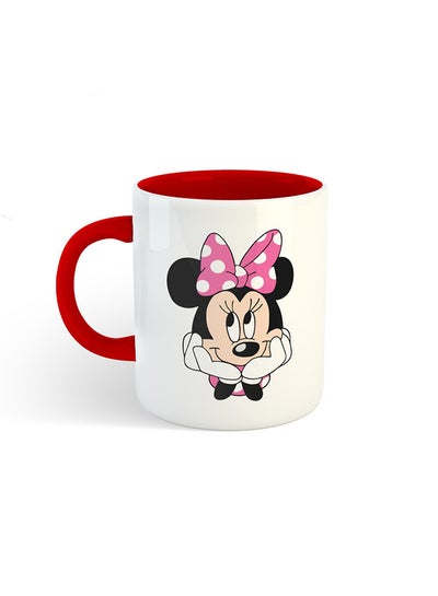 Buy Minnie Mouse Printed Mug White/Red in Saudi Arabia