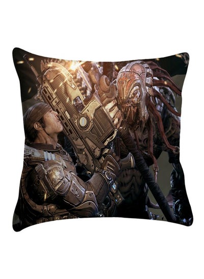 Buy Polyester Printed  Cushion Cover polyester Multicolour 40x40cm in Egypt