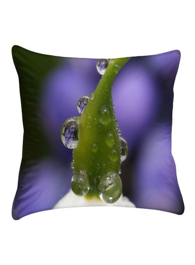 Buy Polyester Decorative  Cushion Cover Purple/Green/White polyester Purple/Green/White 40x40cm in Egypt