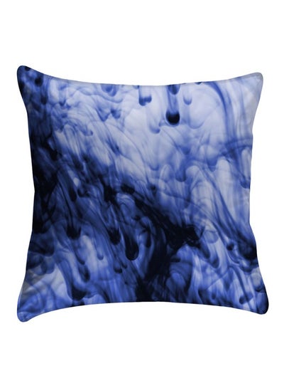 Buy Abstract Printed Decorative  Cushion Cover Cover Polyester Blue/Black/White polyester Blue/Black/White 40x40cm in Egypt