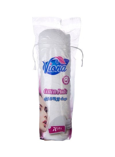 Buy 70-Piece Make-Up Cleaning Cotton Pads White in Egypt