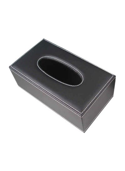 Buy Tissue Box Holder Black 25x14x9centimeter in UAE