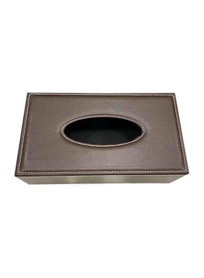 Buy Tissue Box Holder Coffee 25x14x9centimeter in Saudi Arabia