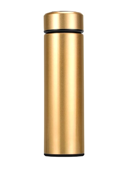 Buy LED Temperature Display Water Bottle Gold/Black in Egypt