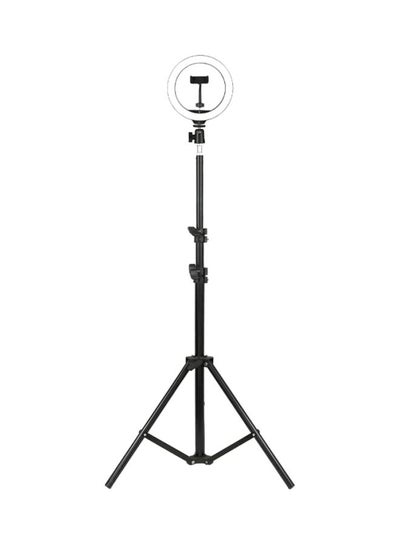 Buy Selfie Ring Light With Tripod Stand And Phone Holder Black in Saudi Arabia
