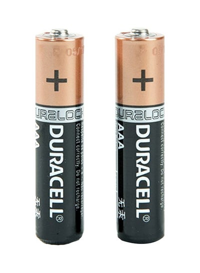 Buy 2-Piece AAA Batteries Black/Gold in Saudi Arabia