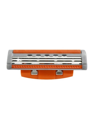 Buy 3 Blade Shaving Razor Travel Cartridge Orange/Grey in UAE