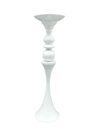 Buy Pillar Style Metal Tealight Candle Holder White 67x17.5centimeter in UAE