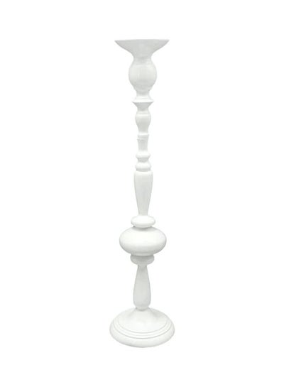 Buy Metal Tabletop Tealight Candle Holder White 62x14cm in UAE