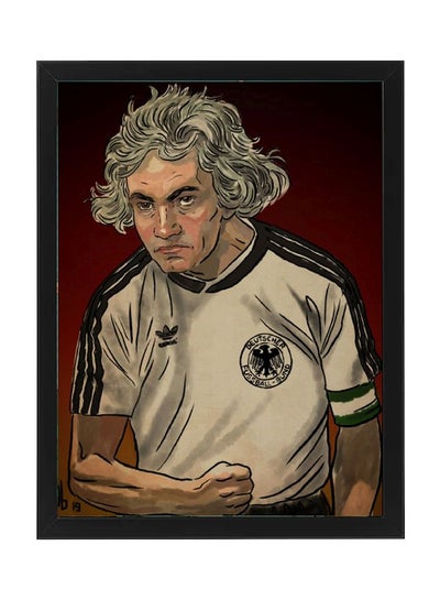 Buy Beethoven In Germany Jersey Art Poster Beige/Brown/White 40x30cm in UAE