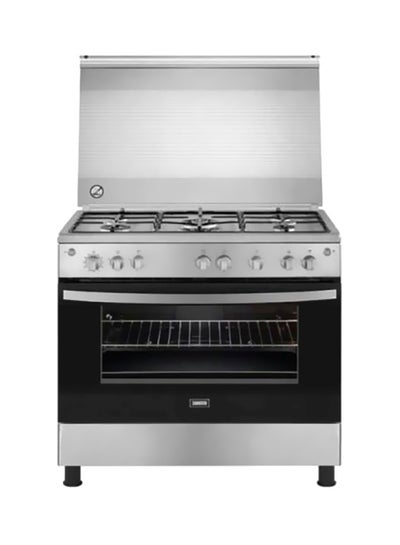 Buy 5-Burner Gas Cooking Range ZCG91236XA Silver/Black in Egypt