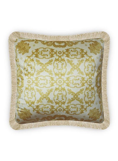 Buy Baroque Style Velvet Printing Cushion Cover Multicolour 45x45centimeter in UAE