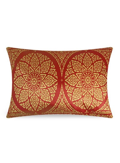 Buy Islamic Style Rectangle Printing Cushion Cover Multicolour 45x45cm in UAE