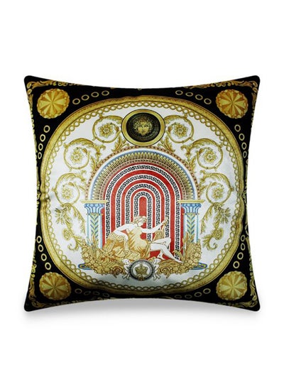 Buy Baroque Style Ornament Printing Cushion Cover Multicolour 45x45centimeter in UAE