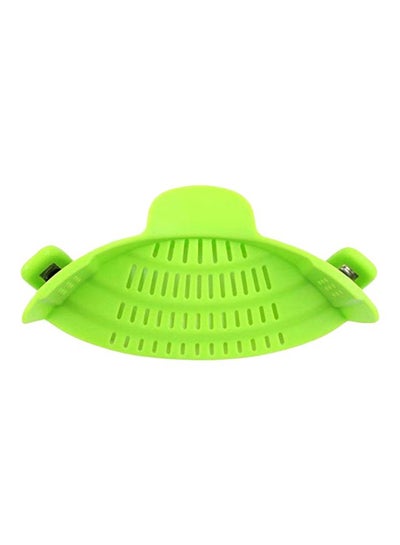 Buy Silicone Anti-Spill Strainer Green 23x12.5x6.7centimeter in UAE