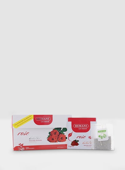 Buy Rose Herbal Tea Bags 20 Pieces 40grams in UAE