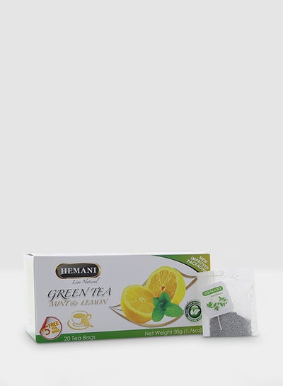 اشتري Mint And Lemon Green Tea 25 Bags 40 غم في الامارات