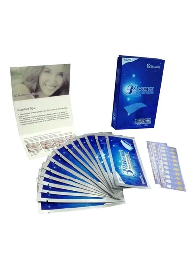 Buy 14-Piece 3D White Teeth Whitening Strips in Egypt