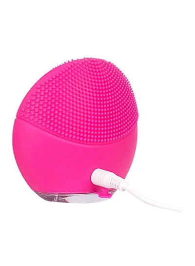 Buy Waterproof Silicone Facial Cleaning Brush Pink in Saudi Arabia