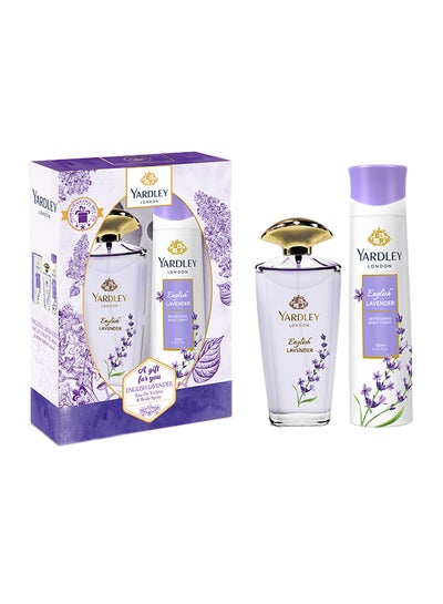 اشتري English Lavender Gift Set Eau De Toilette With Body Spray, 2 Piece 125+150ml في الامارات