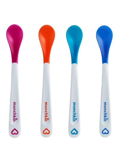 Buy 4-Piece White Hot Infant Safety Spoons in Saudi Arabia