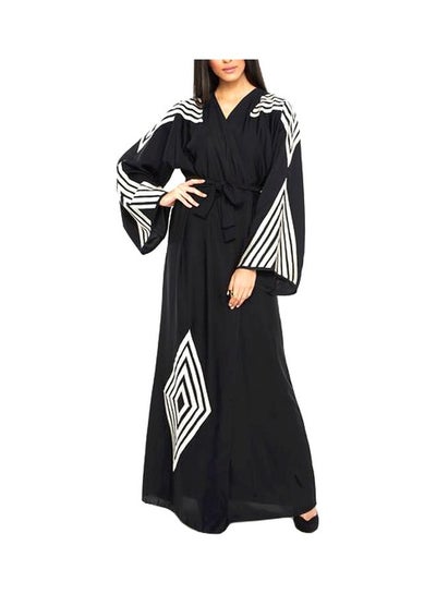 Buy Wrap Style Abaya Black in UAE