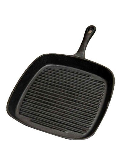 Buy Ferric Cast Iron Fry Pan Black 24cm in UAE